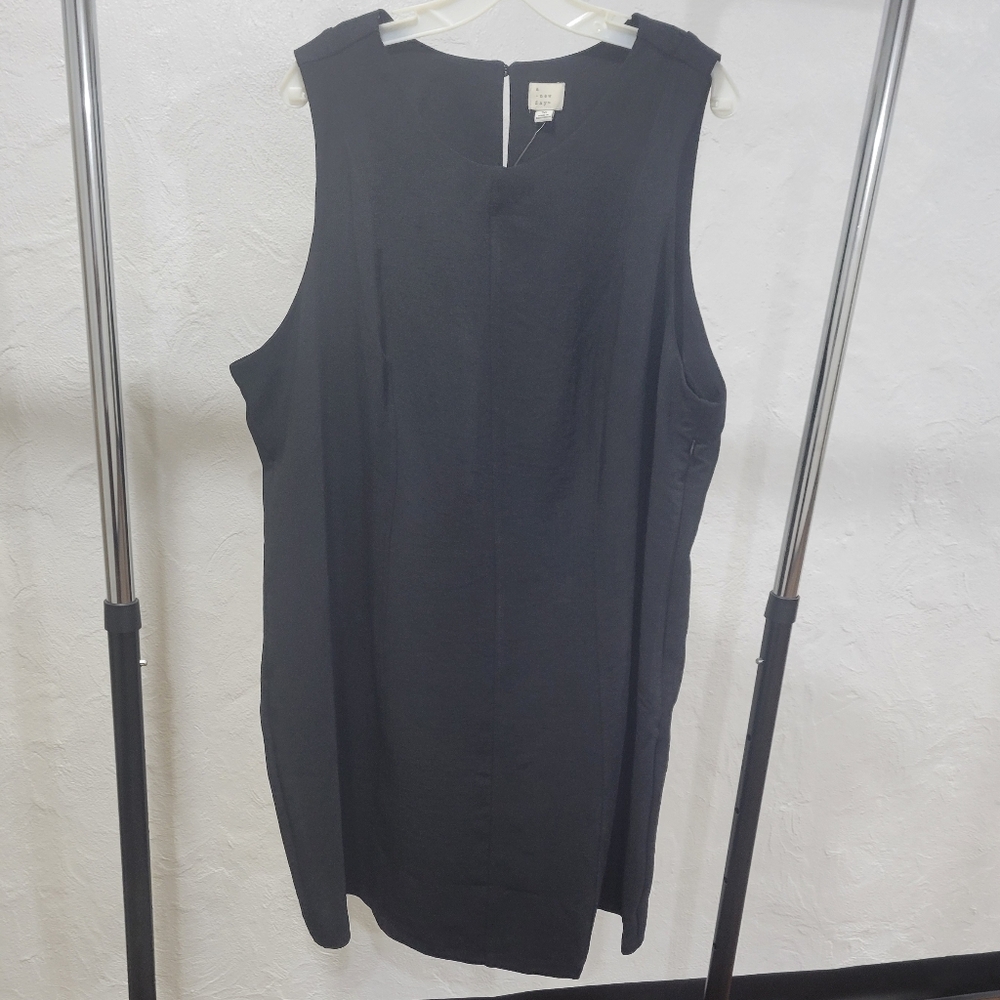 a new day Black Sleeveless Sheath Dress